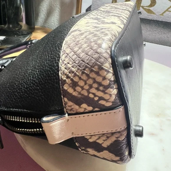 Coach Mini Sierra Satchel Black and grey Satchel with Exotic Accents EUC - Picture 6 of 14